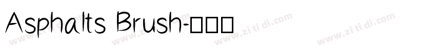 Asphalts Brush字体转换